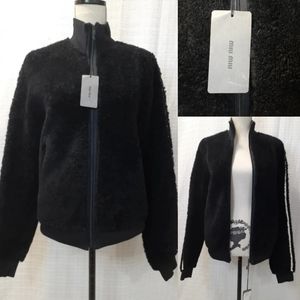 Miu Miu Sheep Fur Bomber Jacket